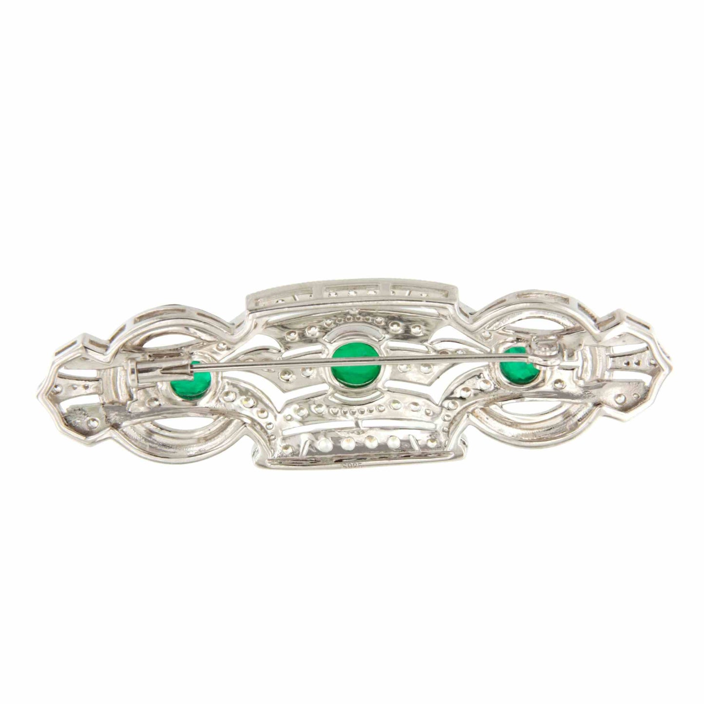 Broche HERENCIA plata de 925 ml con circonitas esmalte y piedras