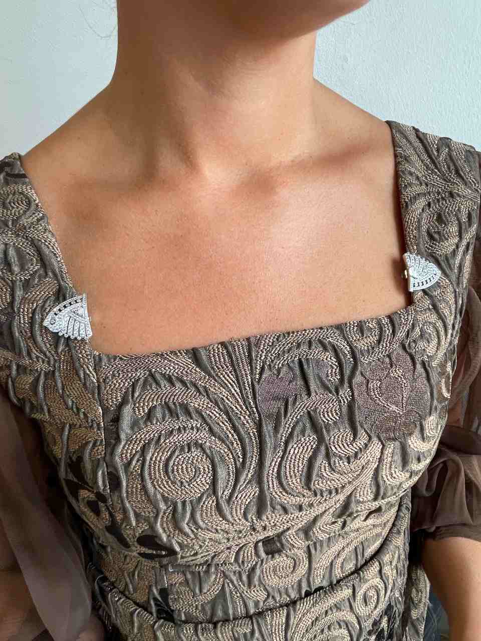 Broche TERCIOPELO desmontable en pendientes de plata 925 ml