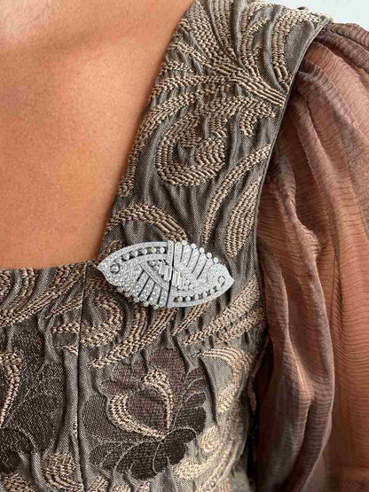 Broche TERCIOPELO desmontable en pendientes de plata 925 ml