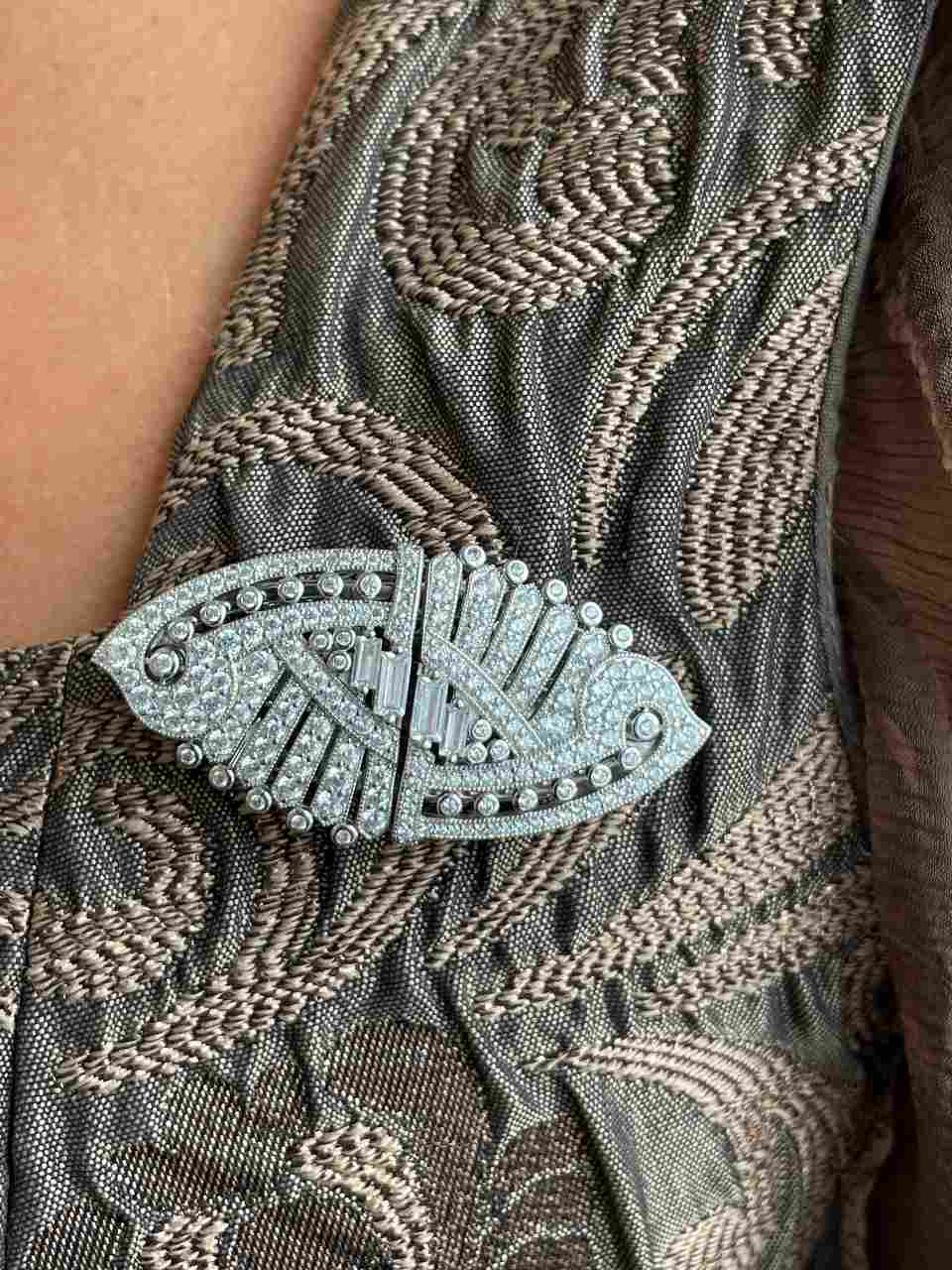 Broche TERCIOPELO desmontable en pendientes de plata 925 ml