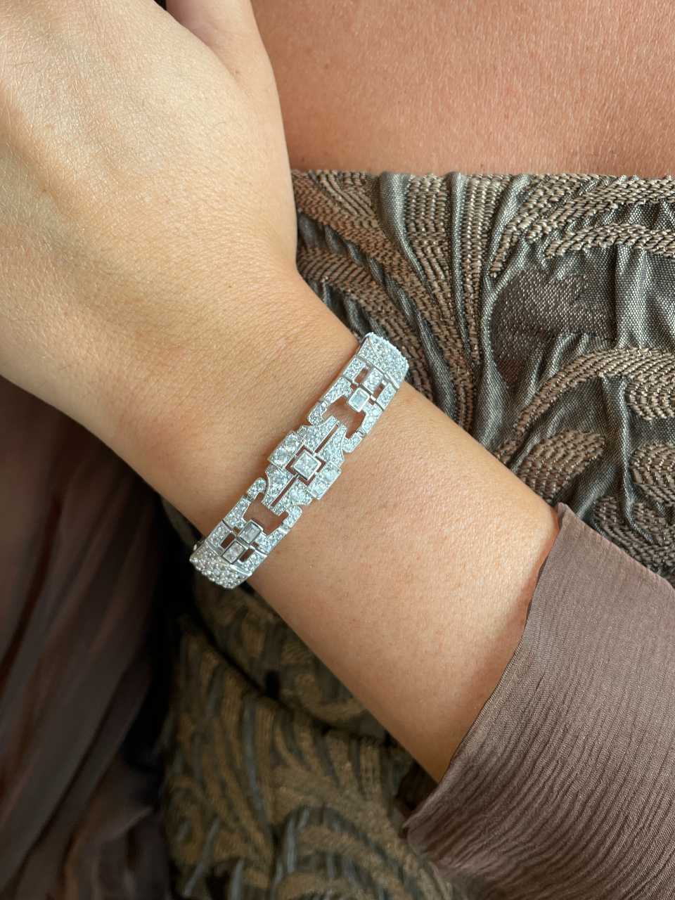 FRIDA bracelet, with colored stones in sterling silver
