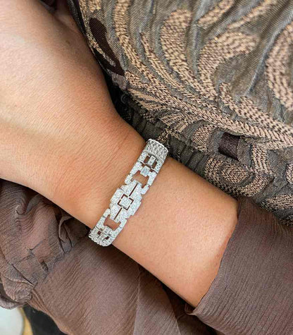 FRIDA bracelet, with colored stones in sterling silver