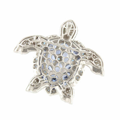 Broche tortuga MARINA de plata 925 ml con circonitas