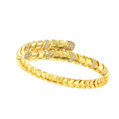 Pulsera OCEANA articulada de plata bañada en oro de 18 ktes