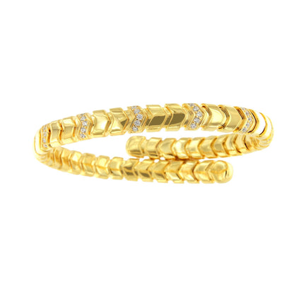Pulsera OCEANA articulada de plata bañada en oro de 18 ktes