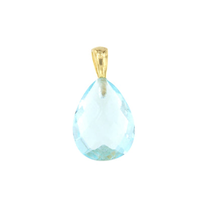 Colgante COLETTE con cuarzos de colores en plata con baño de oro 18 kilates
