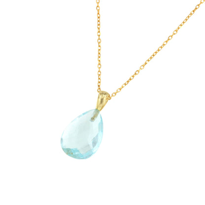 Colgante COLETTE con cuarzos de colores en plata con baño de oro 18 kilates
