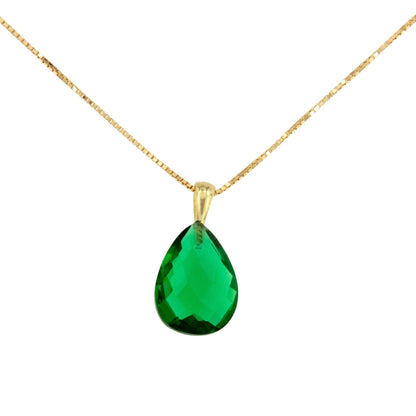 Colgante COLETTE con cuarzos de colores en plata con baño de oro 18 kilates