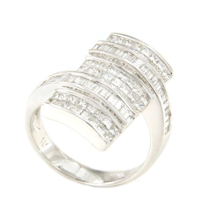 Anillo VALDEPRADO en oro blanco 18 ktes con princesas y baguettes