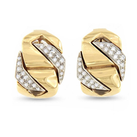 PEUMO short earrings in 18-karat yellow gold and diamonds.