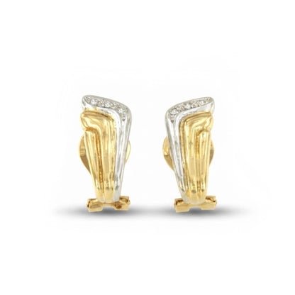 PEUMO short earrings in 18-karat yellow gold and diamonds.