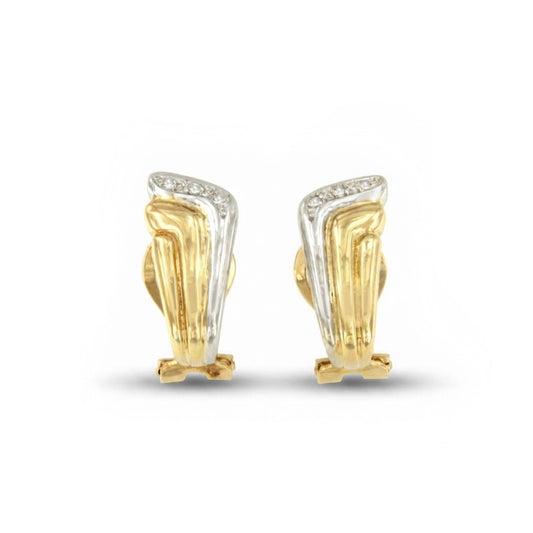 PEUMO short earrings in 18-karat yellow gold and diamonds.
