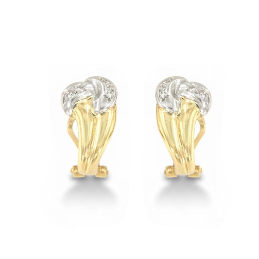 PEUMO short earrings in 18-karat yellow gold and diamonds.