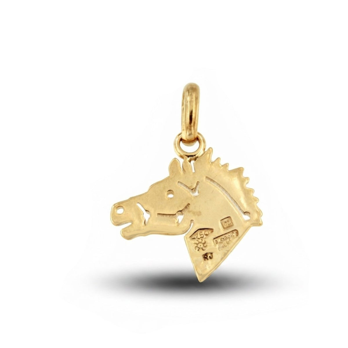 Colgante SEPULVEDA cabeza de caballo en oro amarillo de 18 Kilates