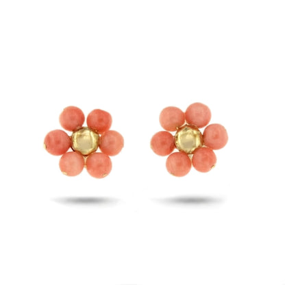 PEUMO short earrings in 18-karat yellow gold and diamonds.