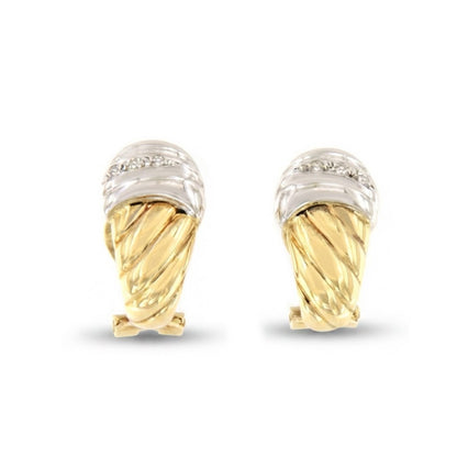 PEUMO short earrings in 18-karat yellow gold and diamonds.