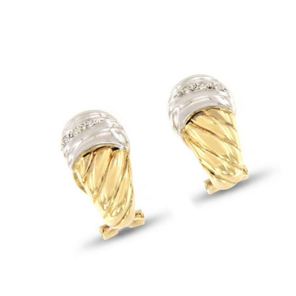 PEUMO short earrings in 18-karat yellow gold and diamonds.