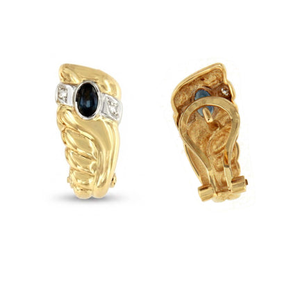 PEUMO short earrings in 18-karat yellow gold and diamonds.