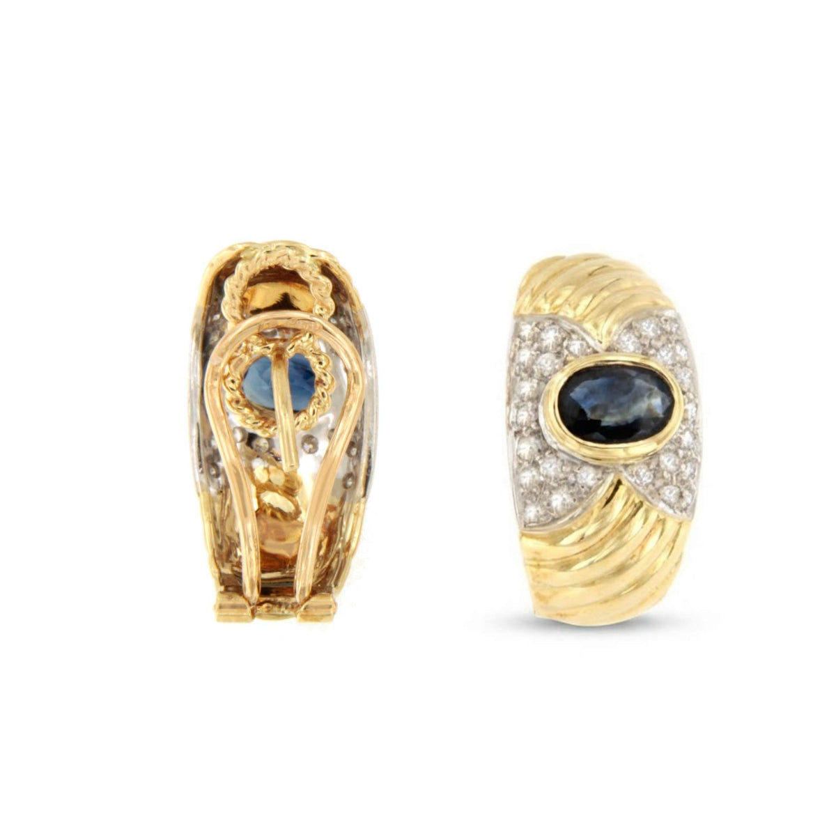 PEUMO short earrings in 18-karat yellow gold and diamonds.