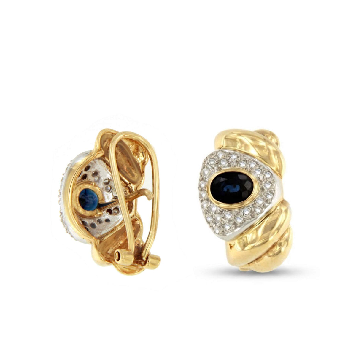 PEUMO short earrings in 18-karat yellow gold and diamonds.