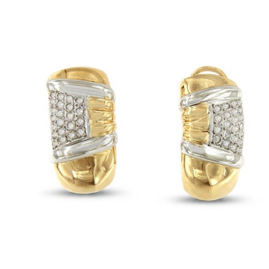 PEUMO short earrings in 18-karat yellow gold and diamonds.