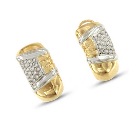 PEUMO short earrings in 18-karat yellow gold and diamonds.