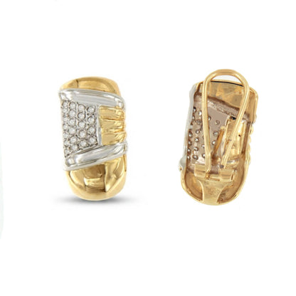 PEUMO short earrings in 18-karat yellow gold and diamonds.