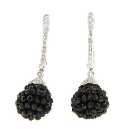 LINDE onyx knob with 18k white gold cap and detachable diamonds.