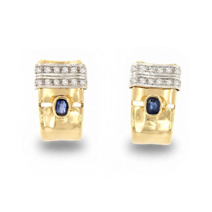 PEUMO short earrings in 18-karat yellow gold and diamonds.