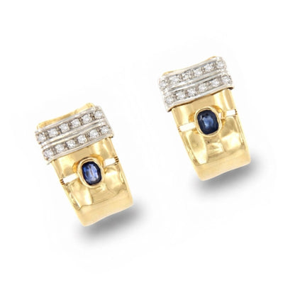 PEUMO short earrings in 18-karat yellow gold and diamonds.