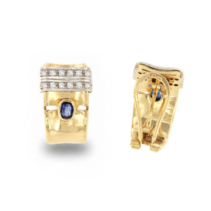 PEUMO short earrings in 18-karat yellow gold and diamonds.
