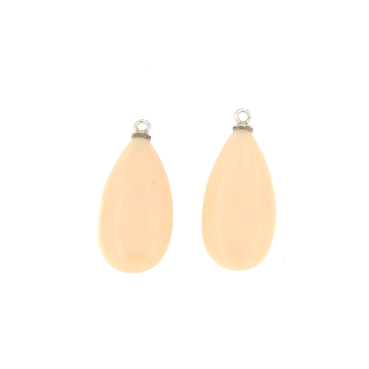 Perillas SALITRE para pendientes desmontables plata color coral