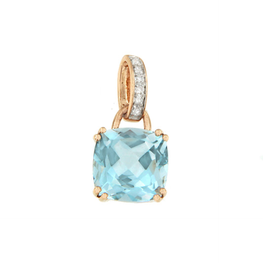 AZAIRA pendant in 14k yellow gold with diamonds