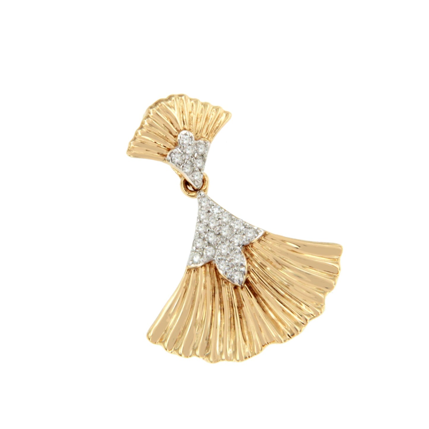 Colgante SEREN con gallones en oro amarillo 14 ktes con brillantes.