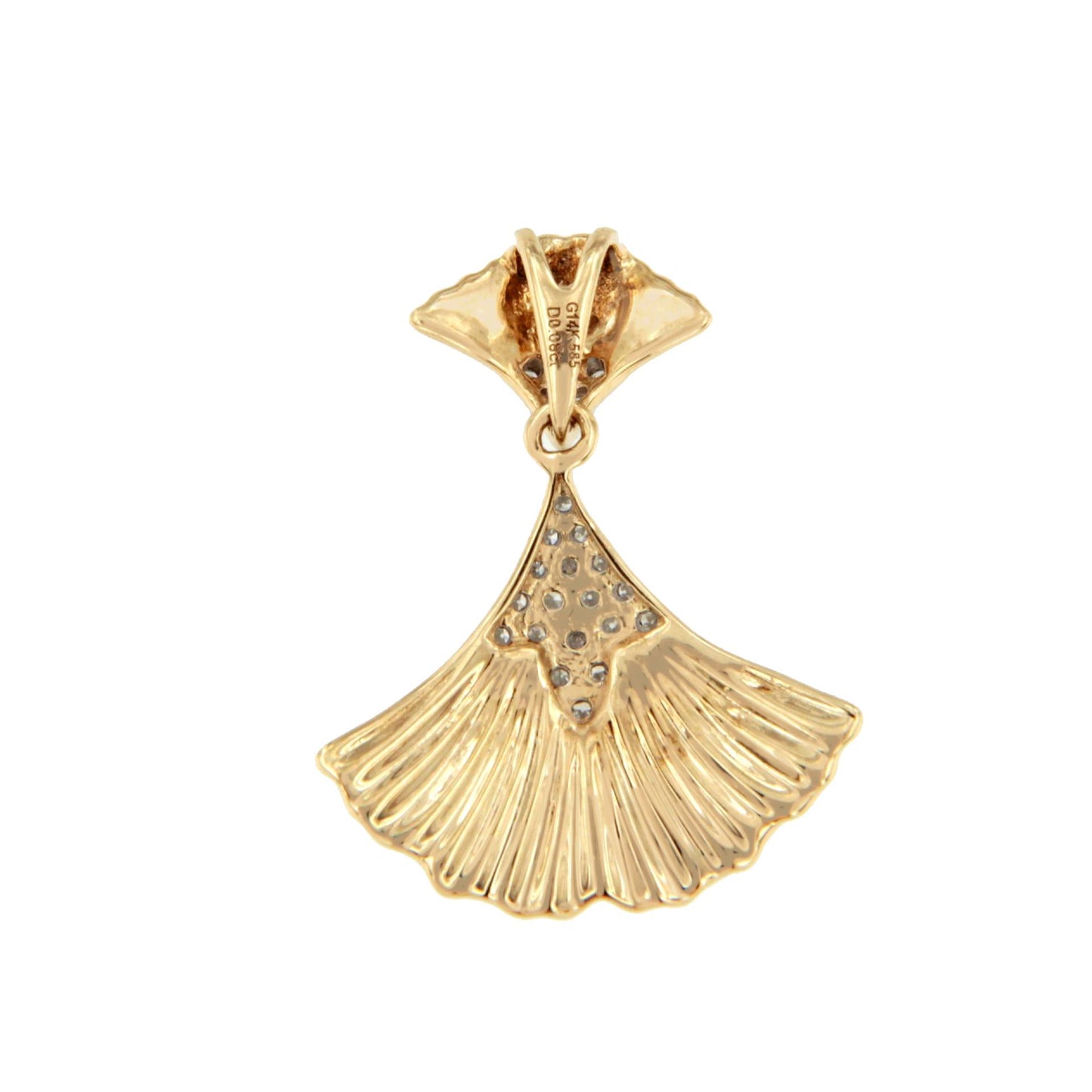 Colgante SEREN con gallones en oro amarillo 14 ktes con brillantes.