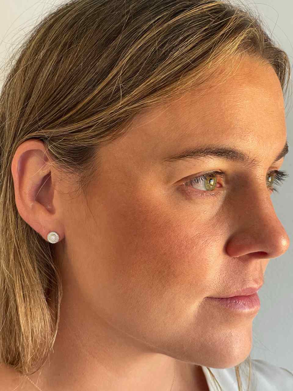Pendientes MILETO en oro amarillo y blanco con brillantes en 14 ktes
