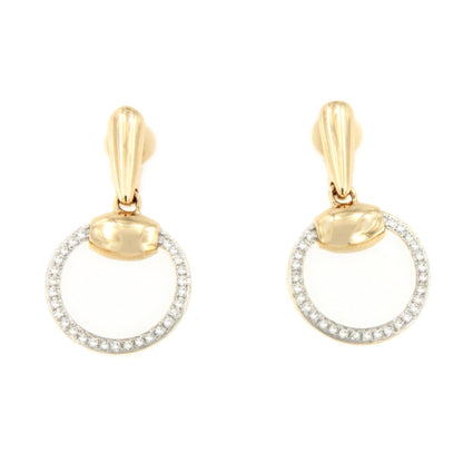 Pendientes TIFLIS en oro amarillo y blanco con brillantes en 14 ktes