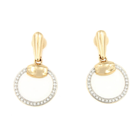 Pendientes TIFLIS en oro amarillo y blanco con brillantes en 14 ktes