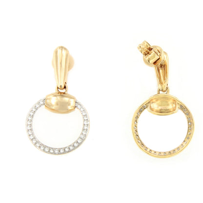 Pendientes TIFLIS en oro amarillo y blanco con brillantes en 14 ktes