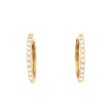Pendientes EREVAN argollas en oro amarillo de 14 kilates y diamantes