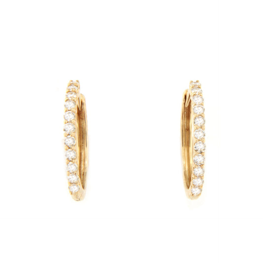 NARELA earrings in 14-karat yellow gold, diamonds and emeralds