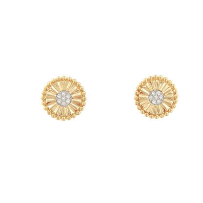 Pendientes TBILISI en oro amarillo y blanco con brillantes en 14 ktes