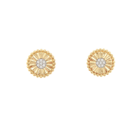 Pendientes TBILISI en oro amarillo y blanco con brillantes en 14 ktes