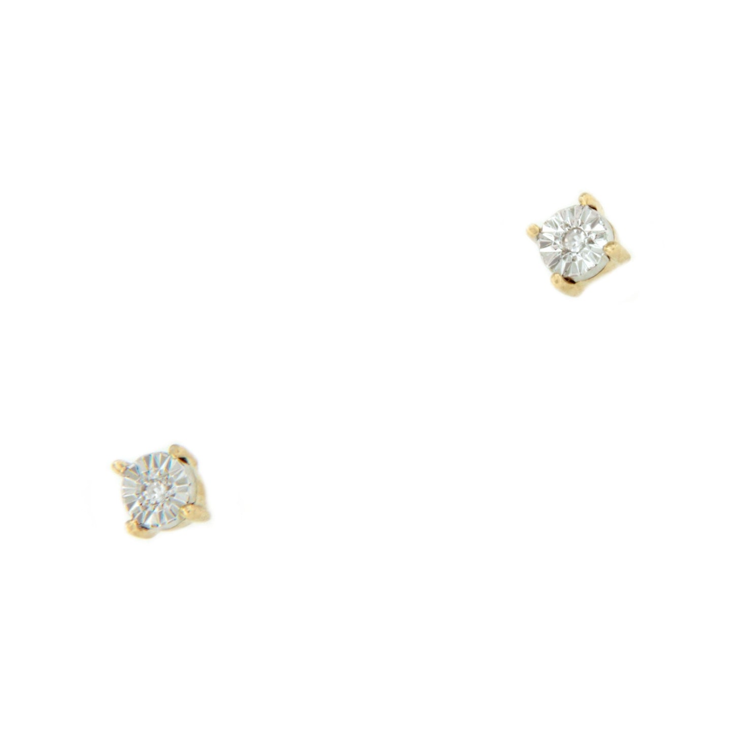 Pendiente KONYA dormilones de brillantes en oro blanco y amarillo 9 ktes