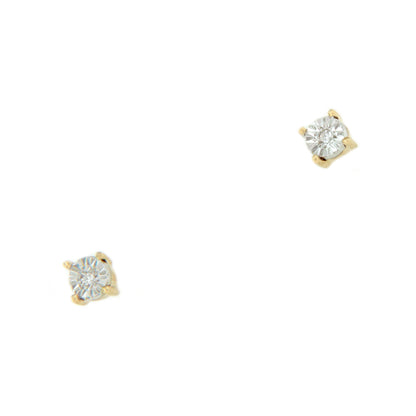 Pendiente KONYA dormilones de brillantes en oro blanco y amarillo 9 ktes