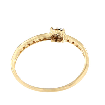 Anillo FURSA en oro amarillo y blanco de 9 ktes con brillantes