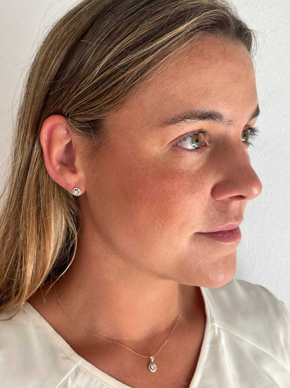Colgante NIAME centro con brillantes en oro amarillo 14 ktes