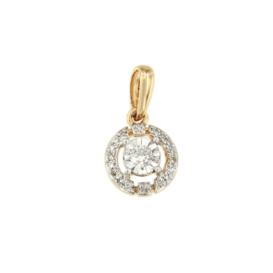Colgante NIAME centro con brillantes en oro amarillo 14 ktes