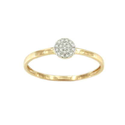 Anillo PLENY con brillantes en oro amarillo y blanco de 14 ktes.