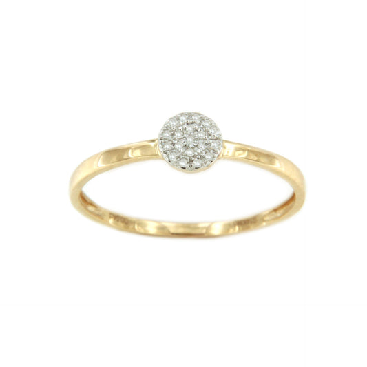 Anillo PLENY con brillantes en oro amarillo y blanco de 14 ktes.